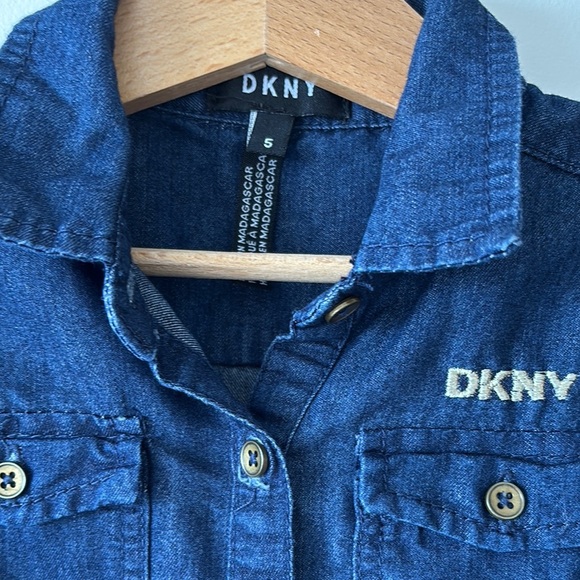 DKNY Blue Polo Collar Sundress Casual - Picture 3 of 3